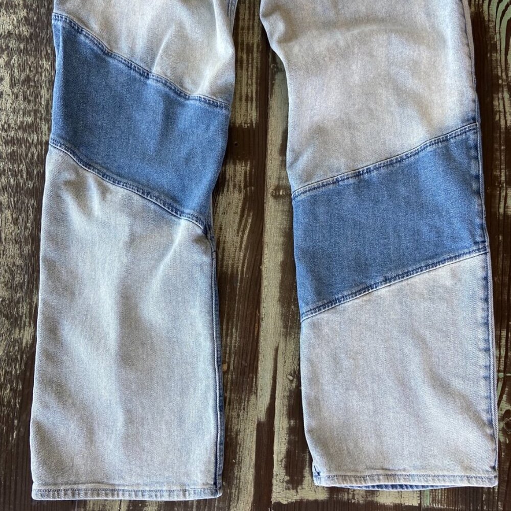 90's Y2K Hollister High Rise Dad Jeans Two Tone Acid Wash Sz 7R - Picture 2 of 7